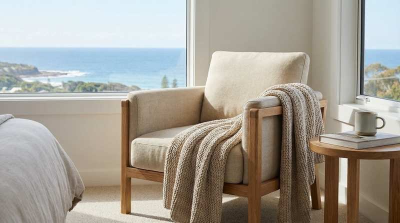 Linen Reading Chair