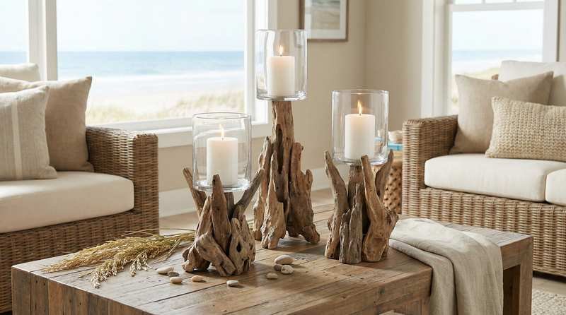 Driftwood Candle Holders