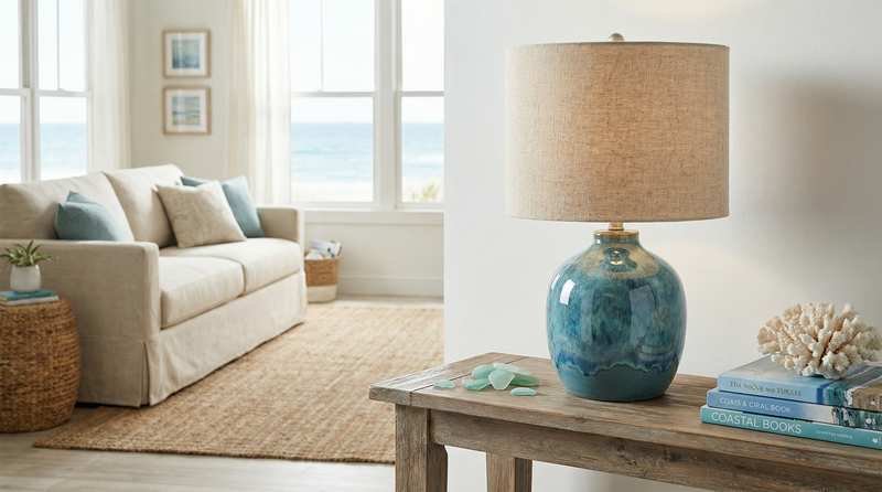 Ocean Blue Table Lamp
