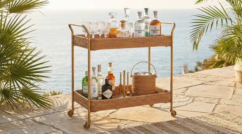 Coastal Bar Cart