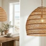 Woven Rattan Pendant - 1