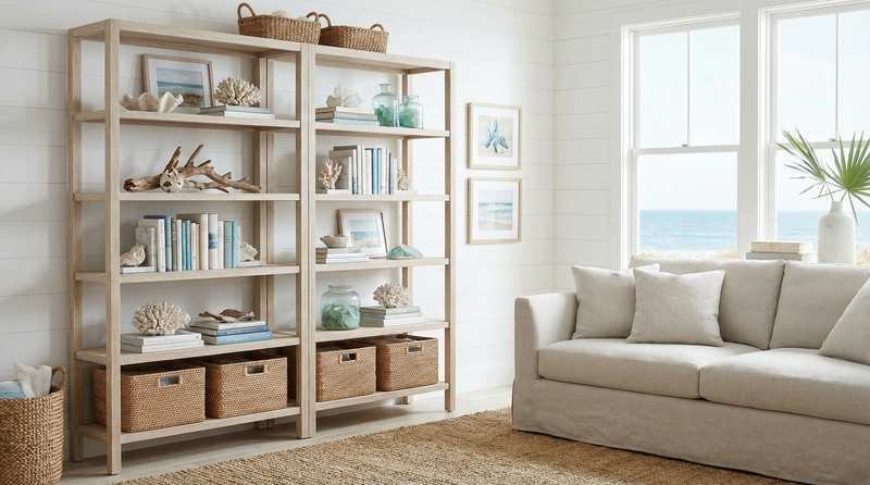 Coastal Open Bookshelf