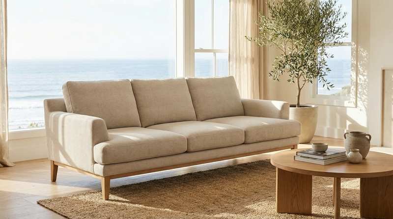 3-Seater Linen Sofa